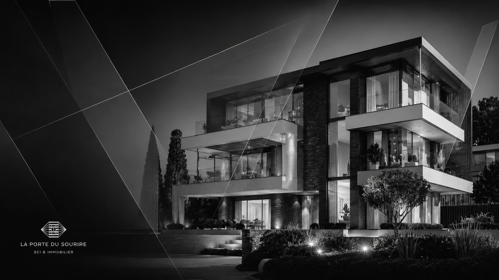 Maison moderne haut de gamme noir et blanc